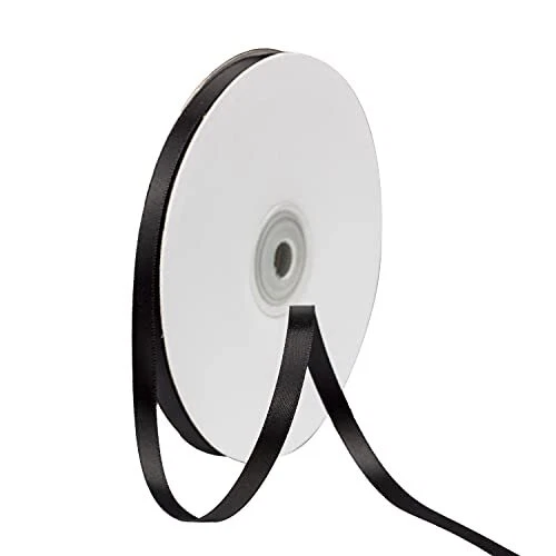 4 inch wide best sale black satin ribbon