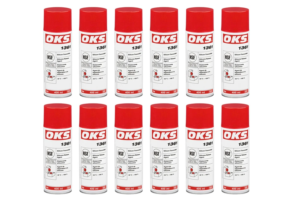12 Dosen OKS 1361 Silikontrennmittel, Spray, 400ml, NSF H1, -50 bis +200°C Einsa