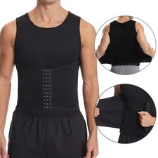 Men's Compression Shirt Slimming Tank Top Shaper Tummy Control Vest Undershirt