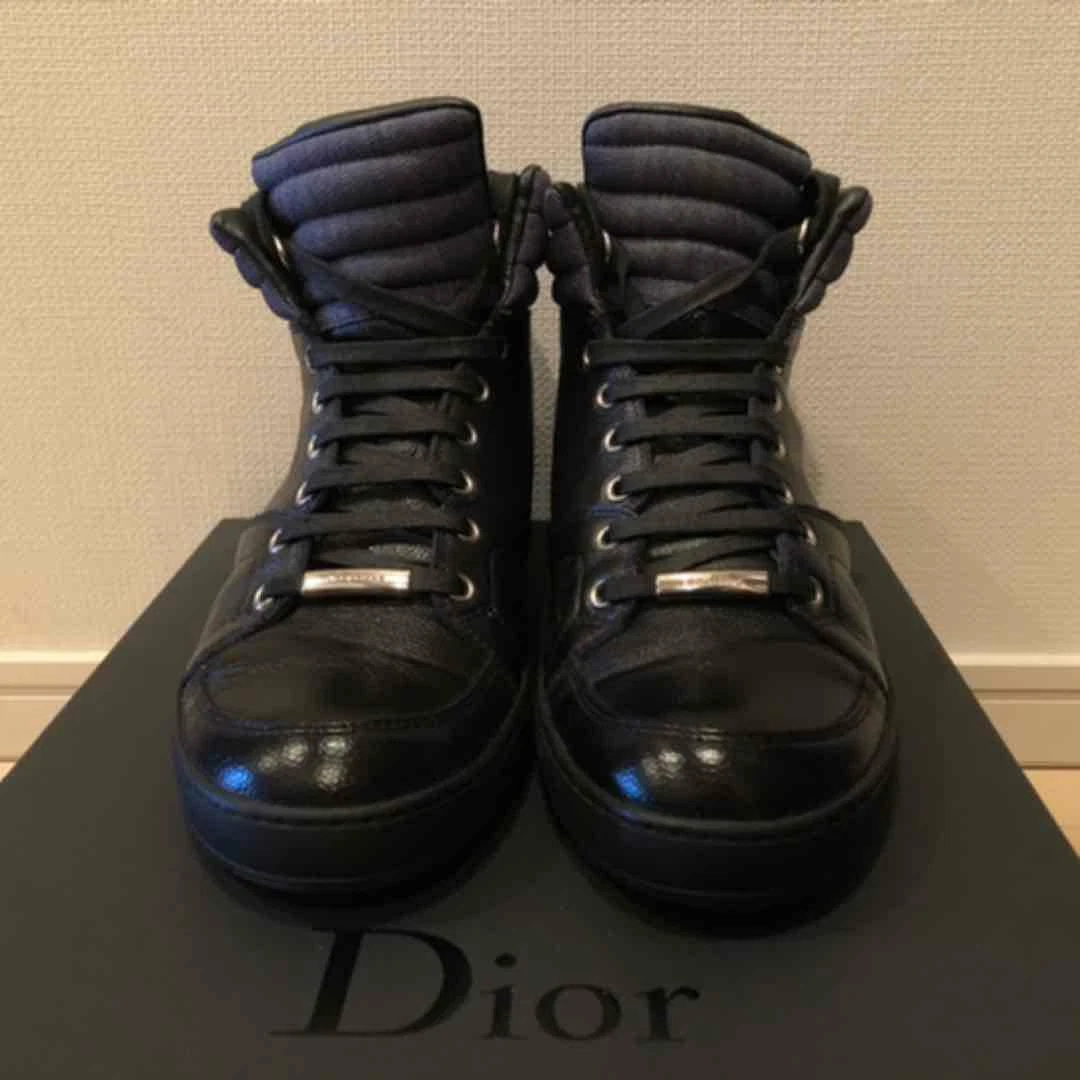 DIOR HOMME Authentic Boots Shoes Black/Blue Size 40 Used from