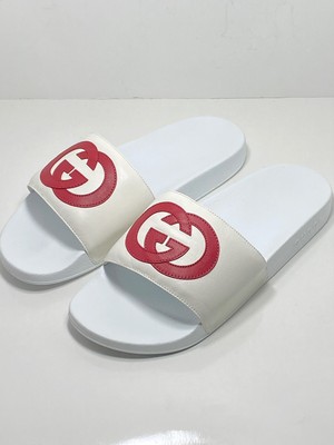 Gucci Pursuit GG Logo Slide Sandals 