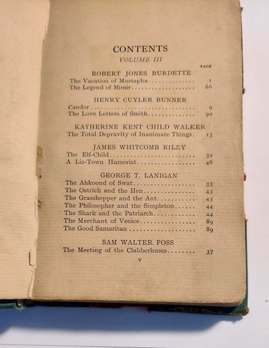 1903 Little Masterpieces of American Wit and Humor Volume 3 - Picture 7 of 9