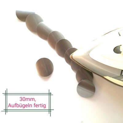 10 x 30mm Kreise, Reflexfolie, Reflektorfolie zum Aufbügeln, Kleidung, Wäsche