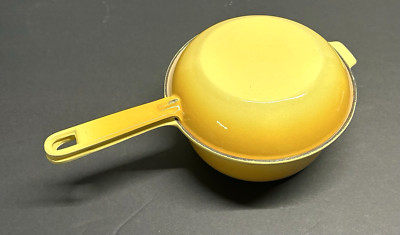 Rare Vintage Le Creuset #18 Yellow 2-in-1 Multifunction Saucepan + Skillet Lid