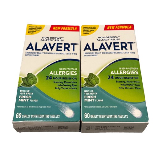2 Pack Alavert 24 Hour Allergy Relief, Orally Disintegrating Tablets
