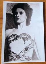 Bernard Kobel Traditional Tattoo Photo B&W Vintage Tattooed Woman Snake on Chest