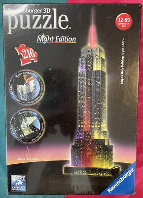Ravenburger 3D Puzzle Night Edition 216 Pcs New York Empire State Building New