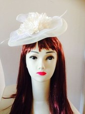 Wedding Horseracing Melbourne Cup Fascinators Headband Hat Cream Coffee