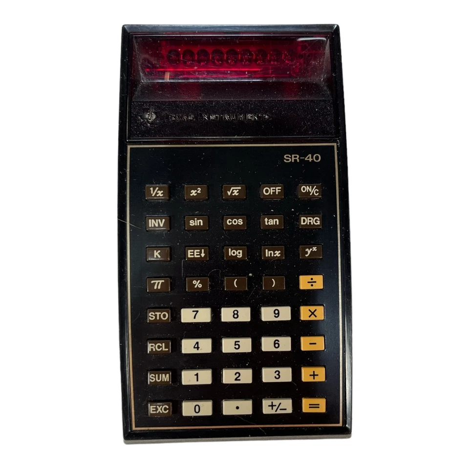 VTG 1970's SR-40 Texas Instruments Red LCD Display Calculator Works - Image 3 of 4