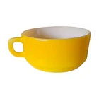 VTG Fire King D Handle Yellow Stackable Soup Mug Cup Bowl Anchor Hocking Cereal