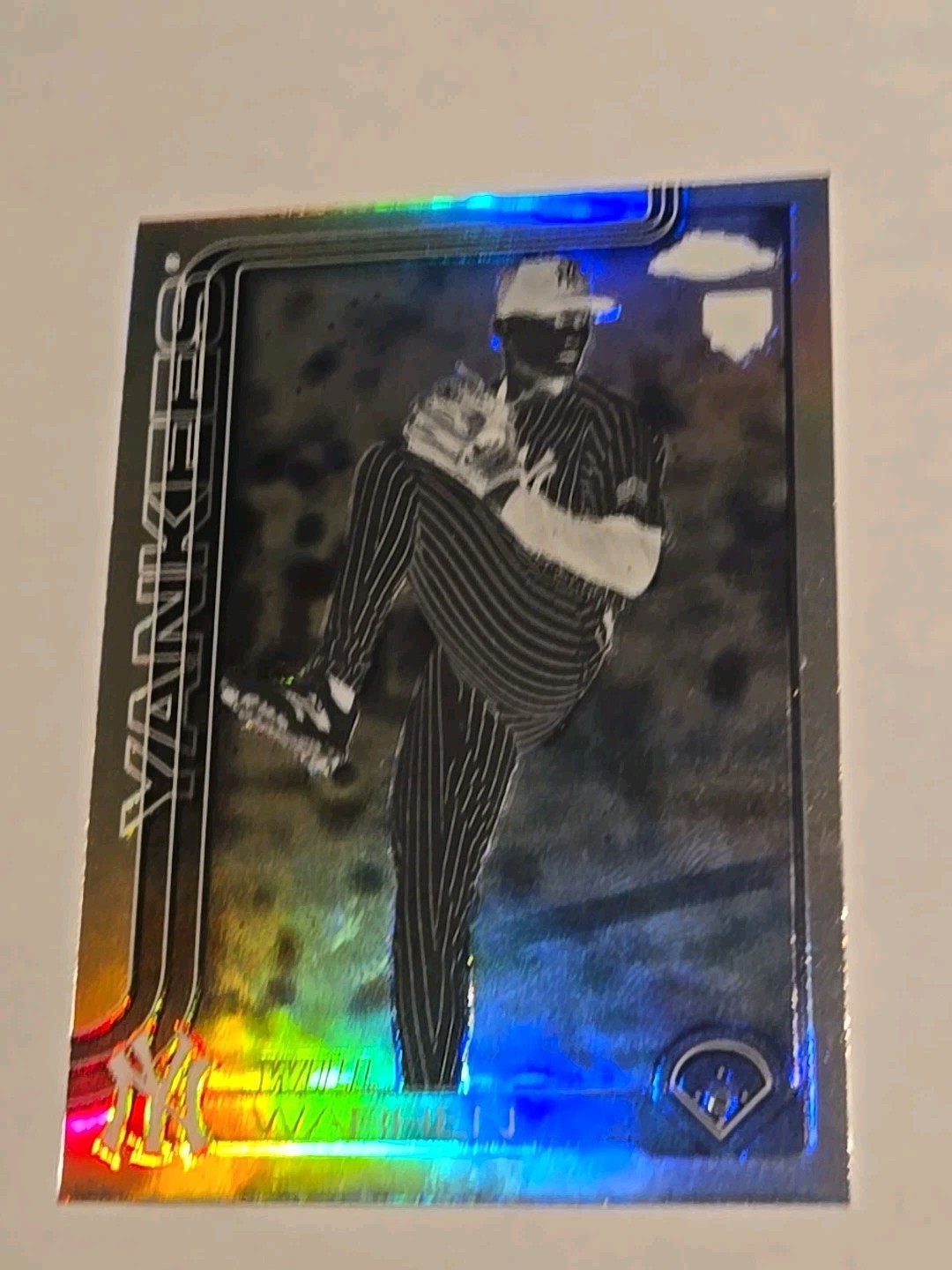 2025 Topps Chrome #81 Will Warren Negative Refractor N.Y. Yankees RC 🌟