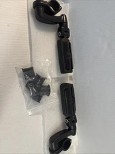 Motorcycle Foot Pegs/Highway Pegs FATECIM Black Skull Pegs w/  Mounting Brackets