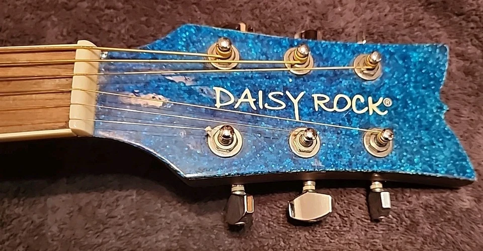 Daisy Rock 14-6206 Blue Sparkle ACOUSTIC Guitar/ Beautiful!! - Image 3 of 4