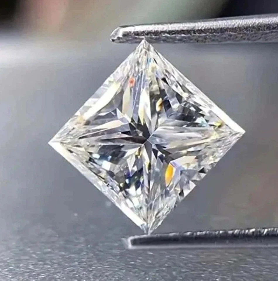 Princess Cut 4 Ct Lab-Grown CVD Diamond Certified D Color VVS1 Clarity Certified - Image 4 of 4