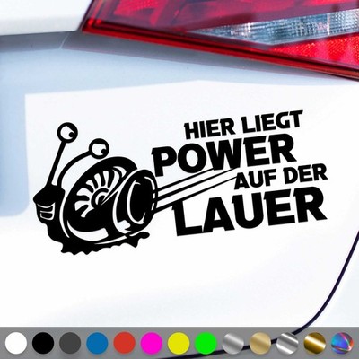 Schnecke Aufkleber Hier Liegt Auf Der Lauer Power Sticker Auto Geschenkidee