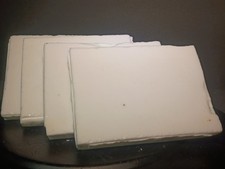 4 Old Milk Glass Knapping Blanks Slabs 5x4x.5...