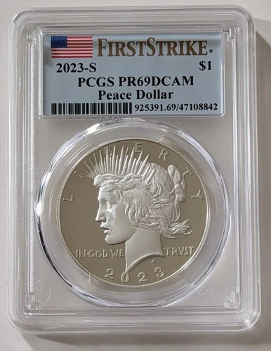 2023-S FIRST STRIKE PCGS PR69DCAM PEACE DOLLAR SKU 925391.69/47108842