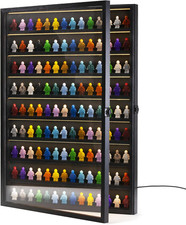 Large 126 Minifigures Miniature Display Case ,LED Building Block Toy Collectible