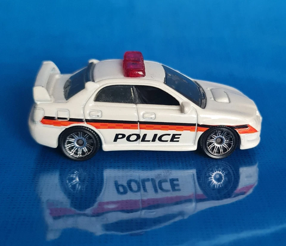 Authentic Mattel Matchbox Police Subaru Impreza WRX Diecast Model Racing Car Toy - Image 4 of 4