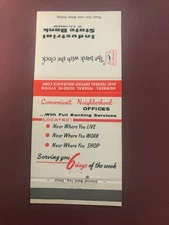 Matchbook cover / matches / INDUSTRIAL STATE BANK ISB  / Kalamazoo, MI