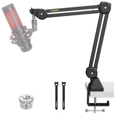 Microphone Boom Arm Heavy Duty Adjustable Metal Suspension mic stand with Upg...