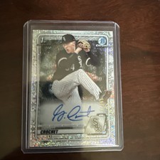 2020 1st Bowman Draft Chrome Garrett Crochet Sparkle Refractor Auto /71