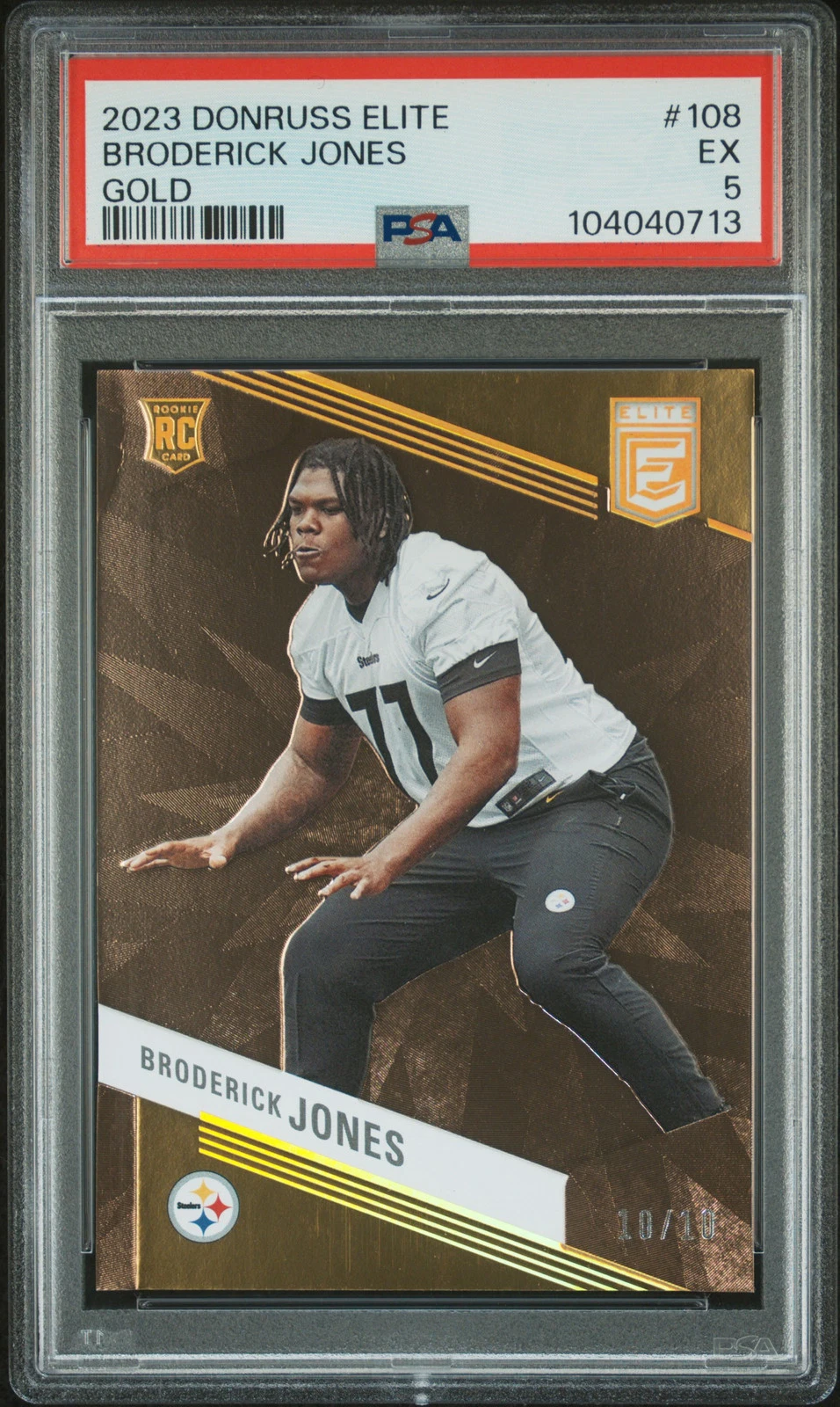 Broderick Jones Panini Donruss Elite #108 Gold