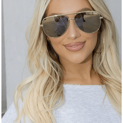 NEW! Quay Australia Large High key  Aviator Sunglasses ***read
