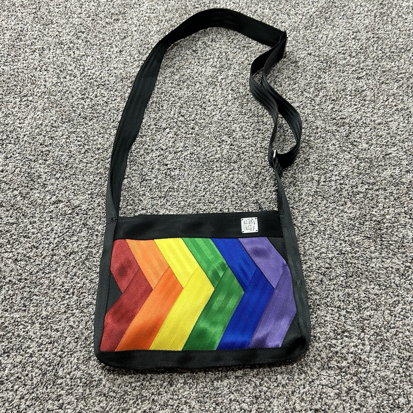 Buckle Up Bags Rainbow Citrine Crossbody Seatbelt Tote Bag (Similar to Harveys)