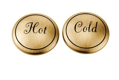 NEW SEALED Moen 221672BG Weymouth Handle Cap Hot&Cold Brushed Gold B192