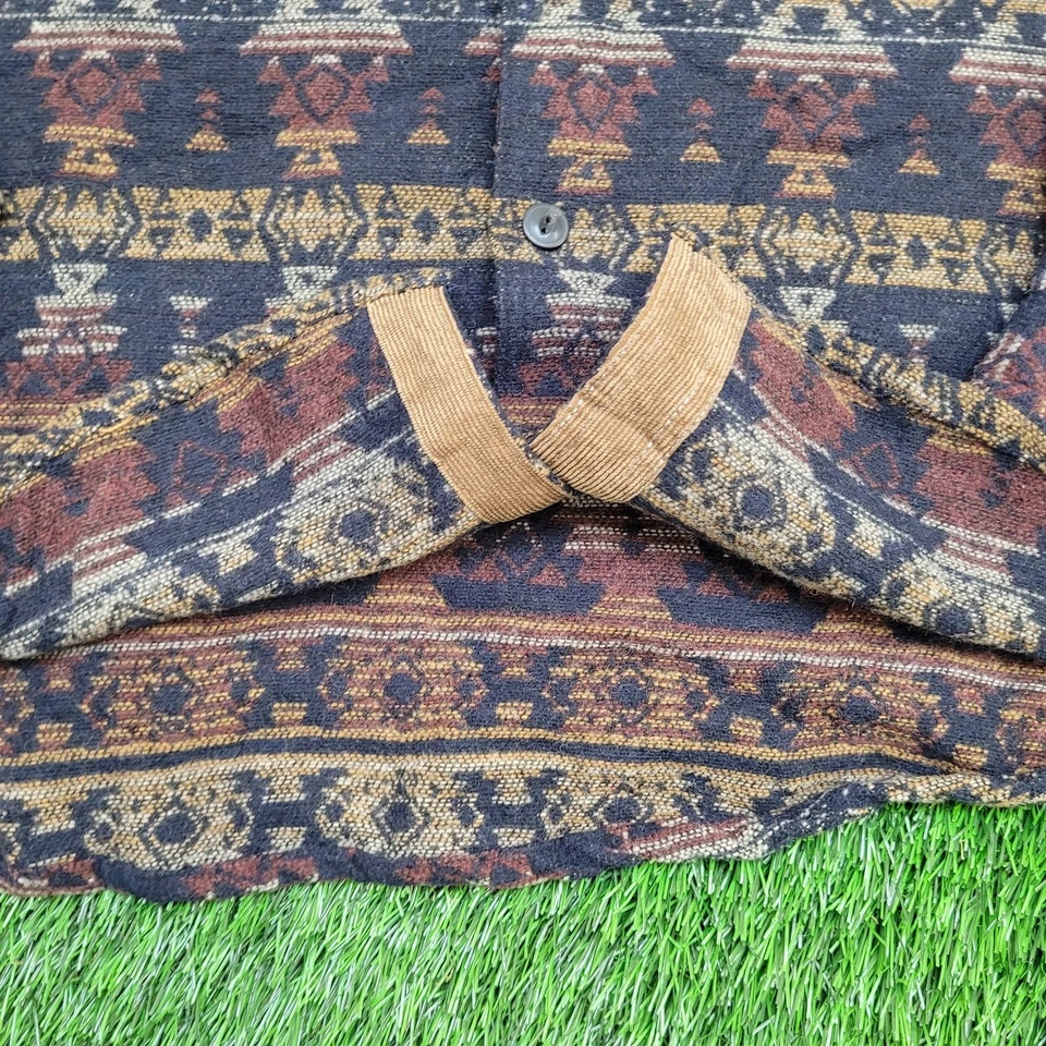 JACHS New-York Aztec Wool Button Shirt 2XL 26x30 Multi-Color - Image 2 of 4