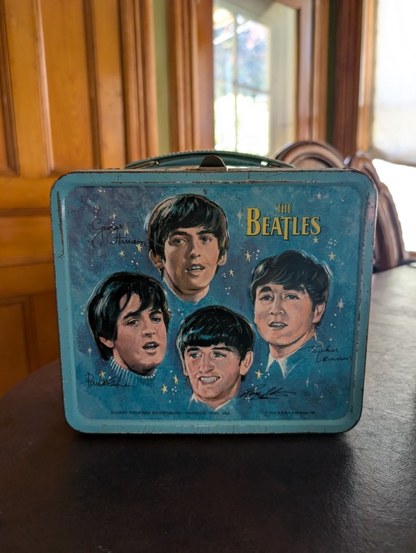 Vintage Beatles 1965 Metal Lunchbox With Original Thermos Aladdin