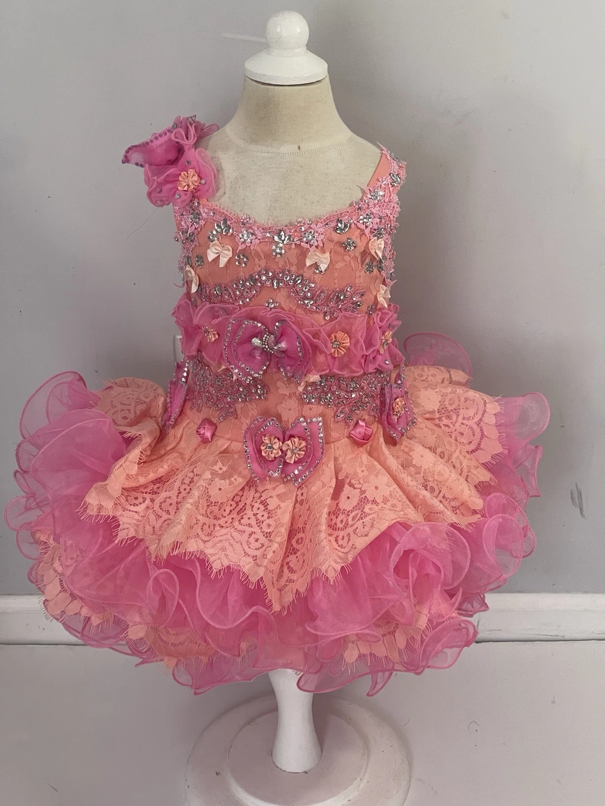 Girls Cupcake Pageant Princess Birthday Glitz Summer Flower Girl Dress.
Opens in a new window or tab