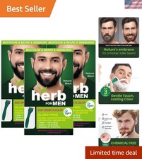 Herb For Men Mustache & Beard Dye Nature Blac...