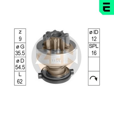 Freilaufgetriebe Starter ERA ZN1158 für IVECO RENAULT UAZ DAILY 4 3 MASSIF Wagon