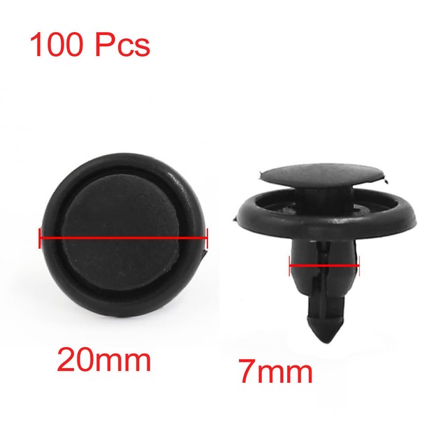 Lot De 100 Clips De Fixation 7mm Pour Toyota, Pontiac - Bumper, Capot, Pare-chocs