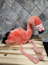 FAO Schwarz Flamingo Coral Pink Sitting Plush 20" Toys R Us 2013 Stuffed Animal