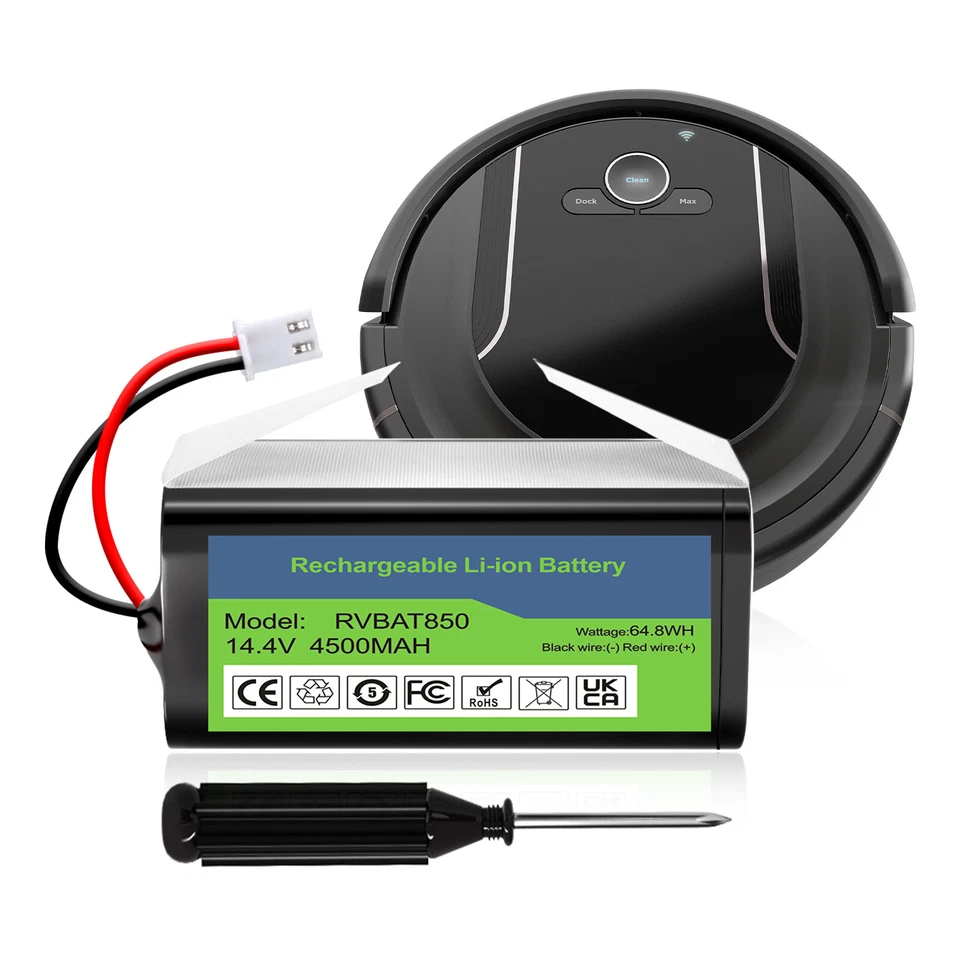 TQTHL Replacement Battery for Shark Ion Robot RV85 RV850 RV750-N RVBAT850 14.4V 64.8WH