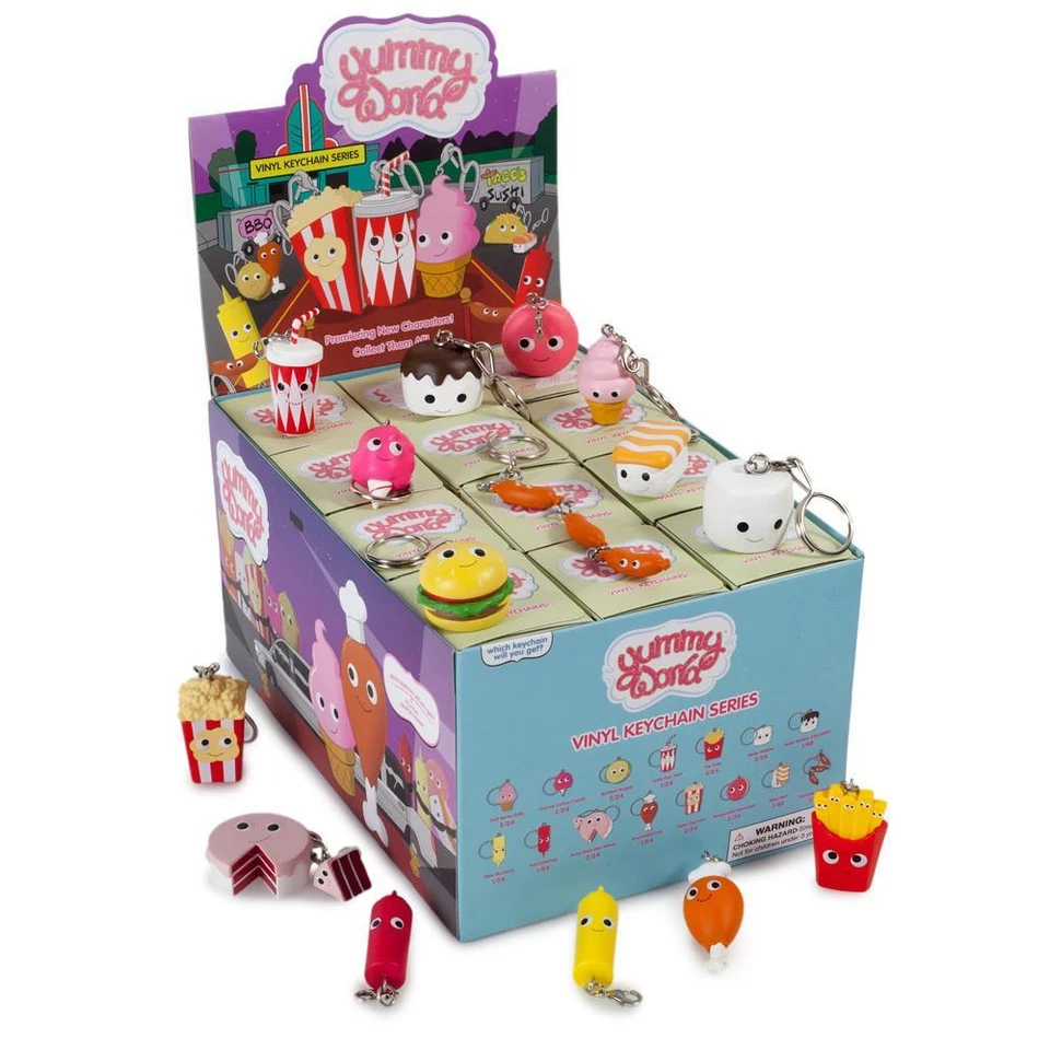 kidrobot Yummy World Red Carpet Vinyl Keychain Series - Peter Popcorn - NEW - Image 3 of 3