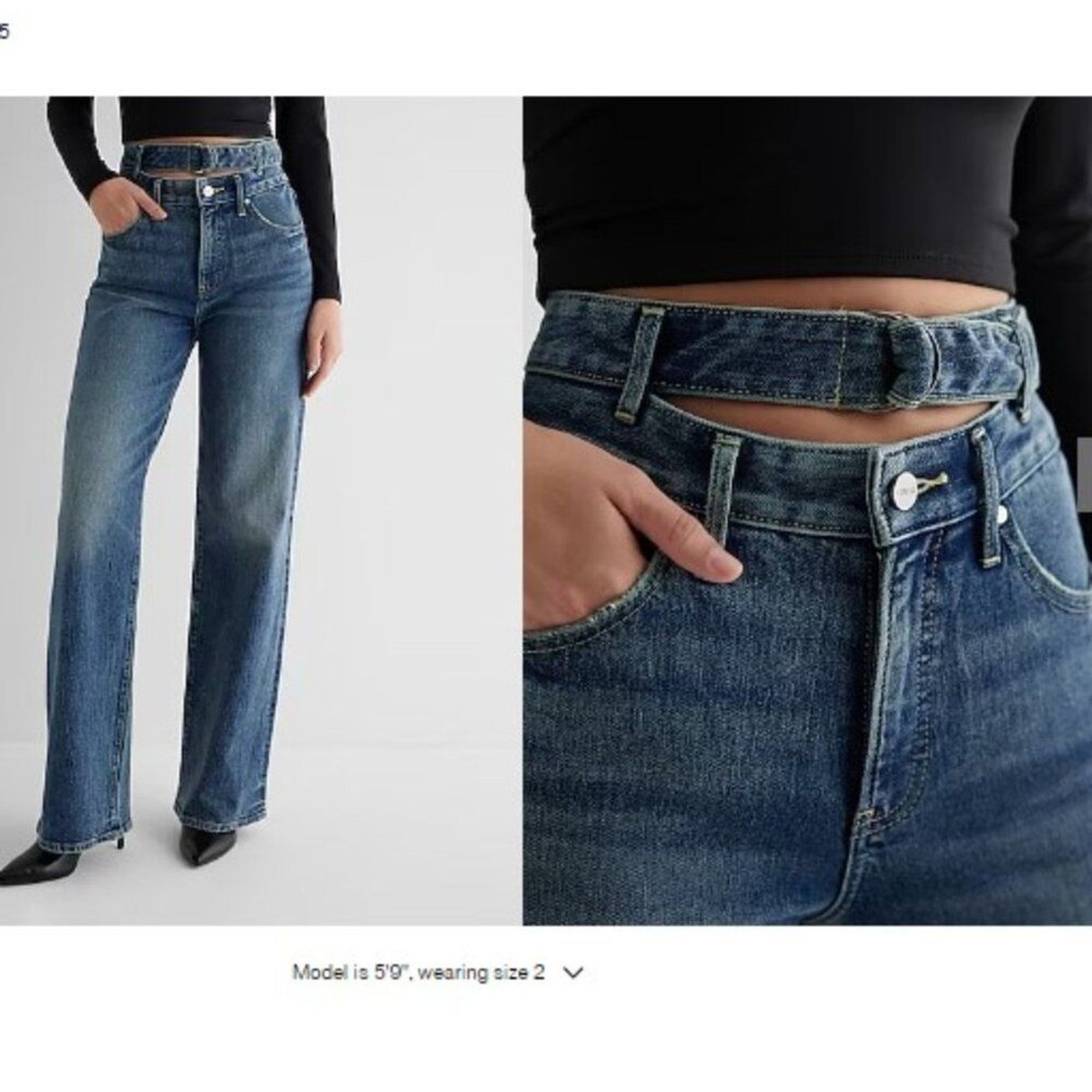 最終‼️タグ‼️New York High-Waisted Jeans ブルー 24 New York High-Waisted Jeans