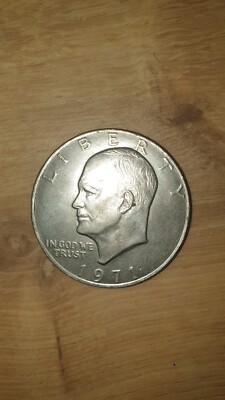 1972 D Eisenhower Dollar USA Apollo 11 Mondlandung one Dollar Kupfer/ Nickel