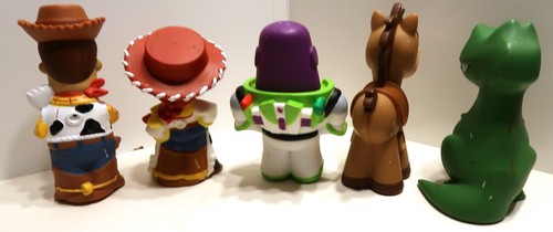 DISNEY STORE TOY STORY CHUNKY 5" BATH TOY FIGURE BUZZ WOODY REX TODDLER TOY LOT - Picture 6 of 7