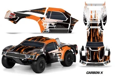 RC Body Graphics Kit Decal Sticker Wrap For Pro-Line Flo-Tek Truck CARBONX ORNG