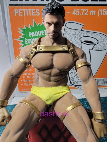 1/6 Adult Gay Doll Muscular Strong Male Man Doll Golden Leather Hot Guy Toy 12" - Picture 4 of 15