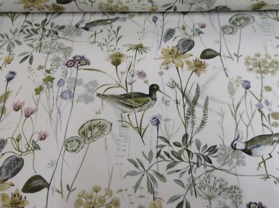 Feuchtgebiete Vogel Salbei renommierte Textilien 140cm breit Vorhang/Bastelstoff 