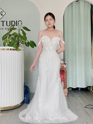 Custom Fit & Flare, Wedding Dress Skirt Overlay, Hand Beaded, NEVER WORN  Petite | eBay