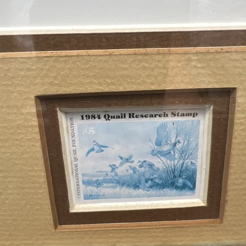 1984 International Quail Foundation Stamp Print MAYNARD REECE Signed Numbered Fr - Picture 2 of 15