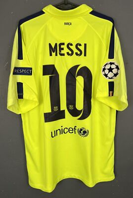UEFA MEN'S FC BARCELONA 2014/2015 LEO MESSI FOOTBALL SOCCER SHIRT