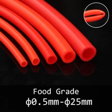 Food Grade Silicone Tube High Temp Tubing Red Flexible Hose All Sizes 1 Meter