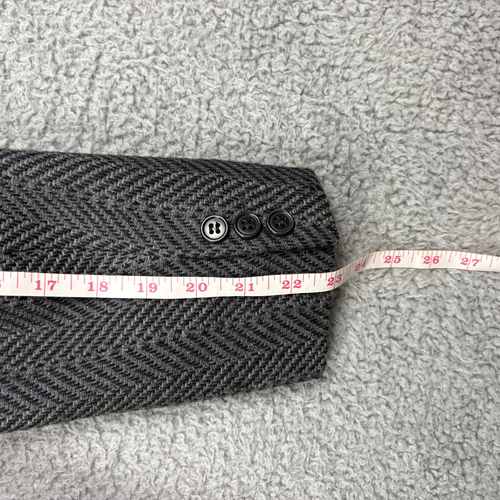 Chaqueta Abrigo Deportivo De Colección Mani Giorgio Armani Blazer Para Hombres 38R Gris Lana Espiga - Imagen 12 de 17